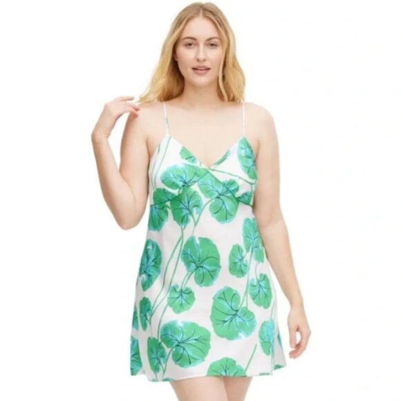 Geranium Leaf Short Satin SlipDress - DVF for Target - Picture 1 of 6
